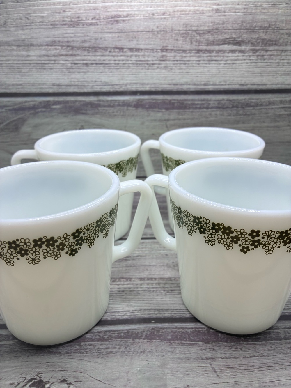 VTG Pyrex Spring Blossom Mugs x 4